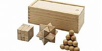 3 delig houten denkspel