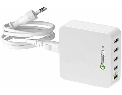 Quick Charge 2.0 USB oplader met AC netstroom adapter