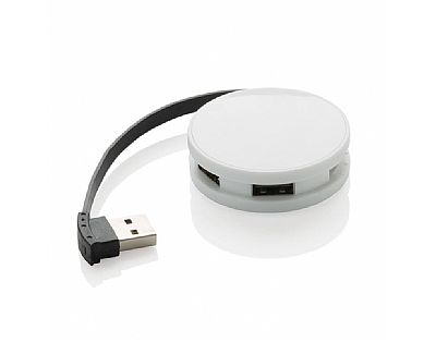 USB 2.0 hub met kabel, wit