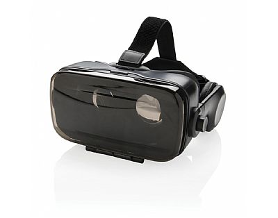 VR-bril met geïntegreerde hoofdtelefoon, zwart