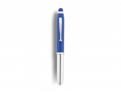 3-in-1 touchscreen pen met LED lamp, blauw