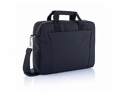 PVC vrije 15,4 exhibition laptop tas, zwart