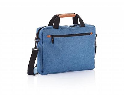 PVC vrije fashion duo tone laptop tas, blauw