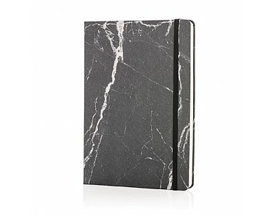 A5 Deluxe marmer notitieboek, zwart