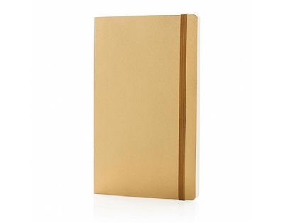 Deluxe metallic softcover notitieboek, goudkleurig