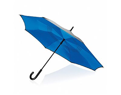 23 handmatig reversible paraplu, blauw